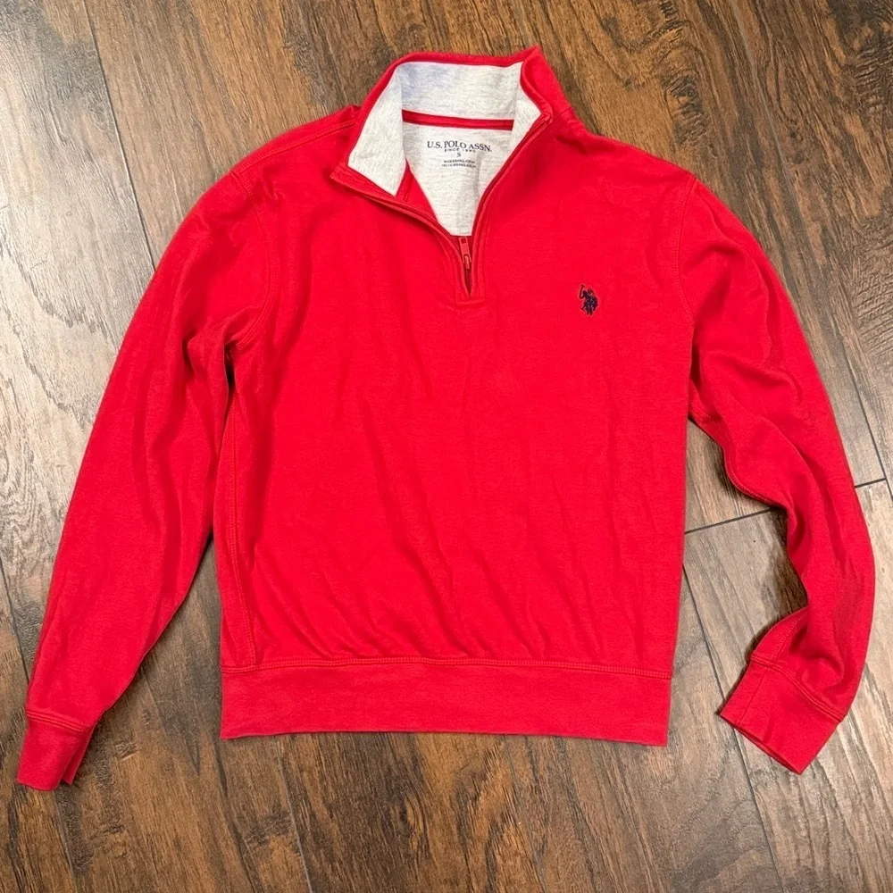 NWOT Polo Ralph Lauren Estate Ribbed Cotton 1/4 Zip in Red size small (O3)